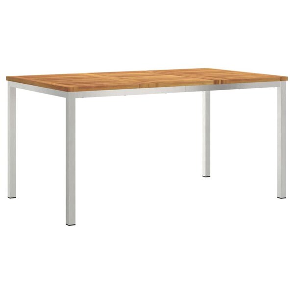 vidaXL Tabledesalleàmangerd'extérieur Marron 200x90x75cm Teck massif