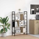 vidaXL Étagère Chêne Sonoma 75 x 30 x 123 5 cm Bois d'ingénierie