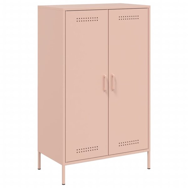 vidaXL Buffet haut rose 68x39x113 cm acier