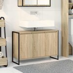 vidaXL Cabinet de salle de bain avec stockage Sonoma 90 x 30 x 60 cm