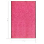 vidaXL Paillasson lavable Rose 120x180 cm