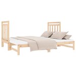 vidaXL Lit coulissant 2x(90x190) cm Bois de pin massif