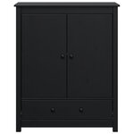 vidaXL Buffet Noir 83x41 5x100 cm Bois massif de pin