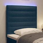 vidaXL Tête de lit LED avec des lumières à LED Bleu 80 cm Polyester