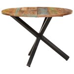 vidaXL Table à dîner ronde 100x100x75 cm Bois de récupération massif