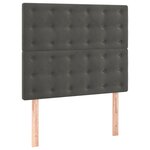 vidaXL Sommier à lattes de lit et matelas Gris foncé 90x190 cm Velours