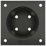 vidaXL Ancre ronde au sol 4 Pièces Anthracite 15 x 15 x 15 cm métal