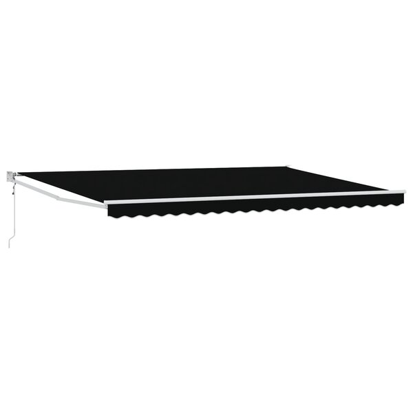 Auvent rétractable automatique vidaXL Noir 500x300 cm