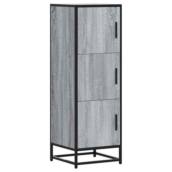 vidaXL Buffet haut sonoma gris 35 5x35x106 5 cm bois ingénierie métal