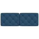vidaXL Coussin de tête de lit bleu 140 cm tissu