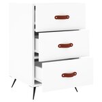 vidaXL Table de chevet blanc 40x40x66 cm bois d'ingénierie