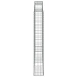 vidaXL Paniers à gabions arqués 3 Pièces 300x30x200/220 cm fer galvanisé