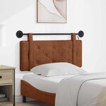 vidaXL Tête de lit suspendue Avec lumière LED Marron PU antique