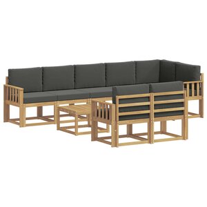 vidaXL Ensemble de canapés d'extérieur 9 pc Blanc et anthracite