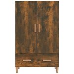 vidaXL Buffet haut Chêne fumé 70x31x115 cm Bois d'ingénierie