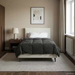 vidaXL Duvet d'été simple Matelassé Anthracite 155 x 220 cm Microfibre