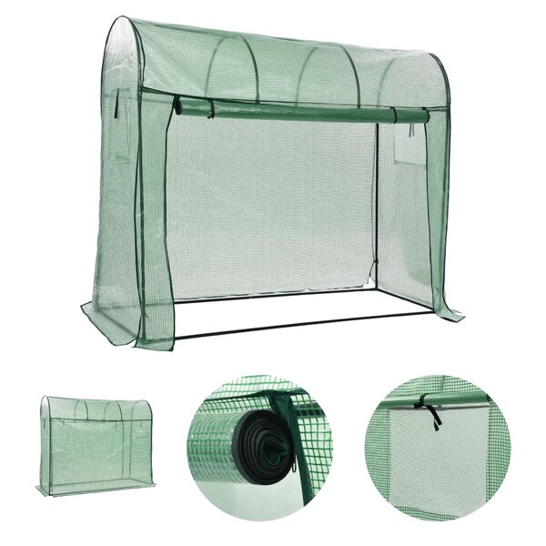 vidaXL Serre avec porte zippée 200x80x170 cm