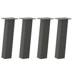 vidaXL Pieds de table basse 4 pièces Anthracite 30 cm Acier