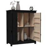 vidaXL Buffet Noir 83x41 5x100 cm Bois massif de pin