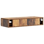 vidaXL Table d'appoint murale Bois ancien 87 5 x 34 5 x 17 cm