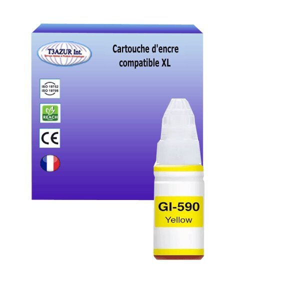 Cartouche compatible  avec Canon GI590 Jaune - T3AZUR