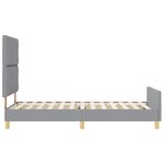 vidaXL Cadre de lit avec tête de lit Gris clair 90 x 200 cm tissu