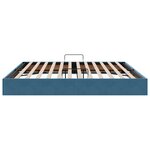 vidaXL Cadre de lit ottoman Bleu foncé 200 x 200 cm Velours
