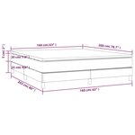 vidaXL Sommier à lattes de lit avec matelas Marron foncé 160x200 cm