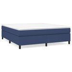 vidaXL Sommier à lattes de lit avec matelas Bleu 160x200 cm Tissu