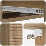vidaXL Table d'appoint murale 59 x 34 5 x 17 cm Bois d'ingénierie