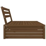 vidaXL Canapé central de jardin marron miel 120x80 cm bois pin massif