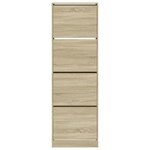 vidaXL Armoire à chaussures 4 tiroirs rabattables chêne sonoma