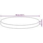 vidaXL Dessus de table rond Ø50x4 cm bois massif d'acacia