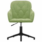 vidaXL Chaises pivotantes à manger lot de 2 Vert clair Velours