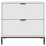 vidaXL Table de chevet avec tiroir Blanc brillant 63 5 x 36 x 61 cm