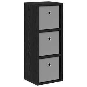 vidaXL Buffet avec tiroir Chêne noir 25 5 x 22 x 69 5 cm