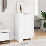 vidaXL Armoire à chaussures blanc 52x37 5x100 cm bois d'ingénierie