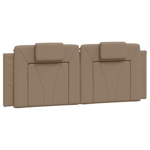 vidaXL Coussin de tête de lit Viana cappuccino 140 cm similicuir