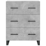 vidaXL Buffet haut Gris béton 69 5x34x180 cm Bois d'ingénierie