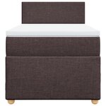 vidaXL Sommier à lattes de lit avec matelas Marron foncé 100x200 cm