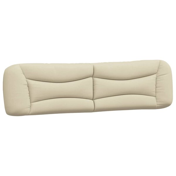 vidaXL Coussin de tête de lit Hvar crème 200 cm tissu