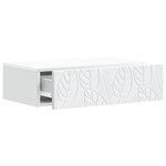 vidaXL Table d'appoint murale Blanc 87 5 x 34 5 x 17 cm