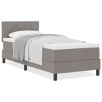 vidaXL Lit boxspring avec matelas avec matelas Taupe 80 x 200 cm tissu