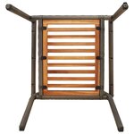 vidaXL Chaises de Jardin 4 Pièces Gris  Marron