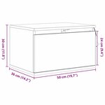 vidaXL Cabinet de chevet mural avec 2 Pièces Bois Ancien 50 x 36 x 30 cm