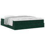 VidaXL Cadre de lit ottoman avec matelas vert foncé 180x200cm velours