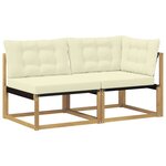 vidaXL Unité de canapé sectionnel Blanc 162 5 x 83 x 73 cm