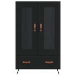 vidaXL Buffet haut noir 69 5x31x115 cm bois d'ingénierie