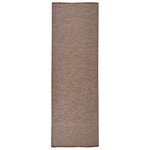 vidaXL Tapis à tissage plat d'extérieur 80x250 cm Marron