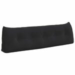 vidaXL Coussin de Dos Noir 160 x 24 x 50 cm Velours